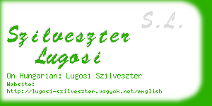 szilveszter lugosi business card